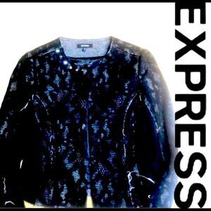 Express Destress Lace Black and White Jacket
